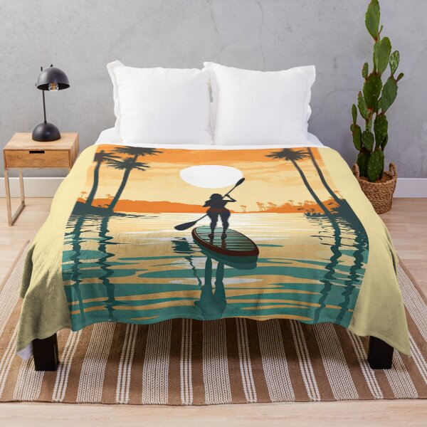 Item preview, Ilustración de paddleboard de mujer designed and sold by blackdogshop.