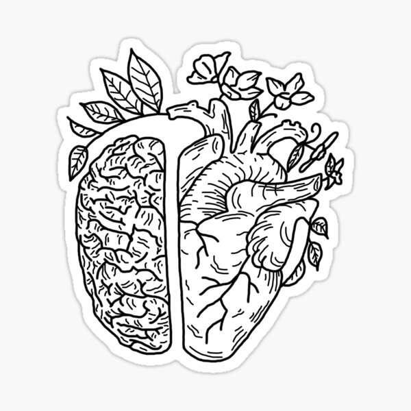 Head and Heart Sticker