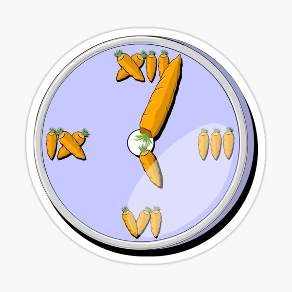 Carrot Clock Sticker