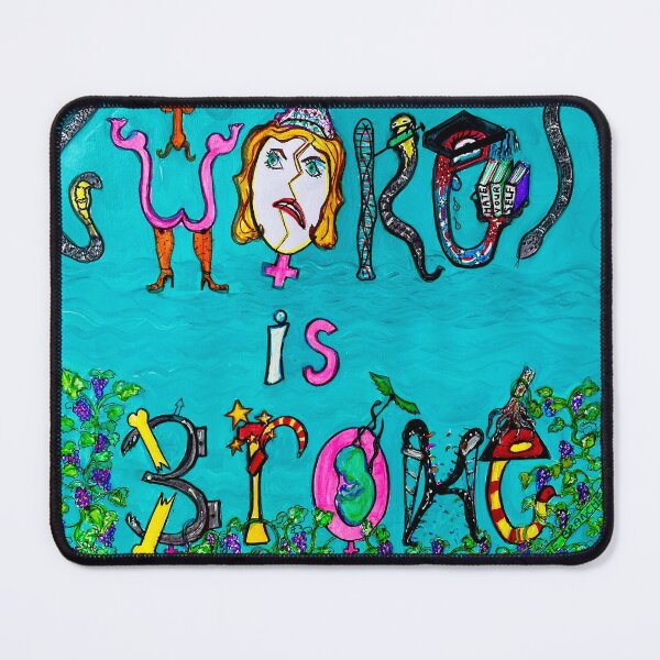 Item preview, woke is broke designed and sold by tracey jacobson.