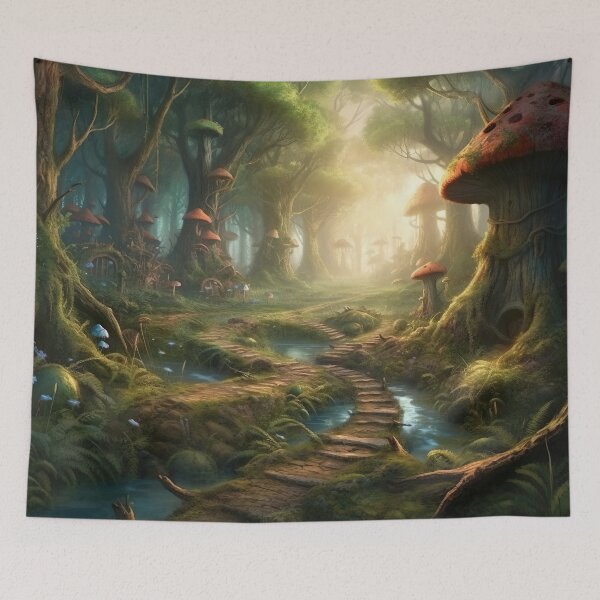 Item preview, Exploring the Enchanted Mushroom Fairytale Forest designed and sold by EVA4designs.