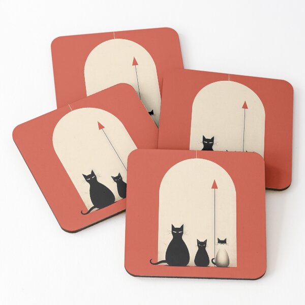 Item preview, Minimalist Cats: Aesthetic of Dark Humor designed and sold by Piotrek0001.