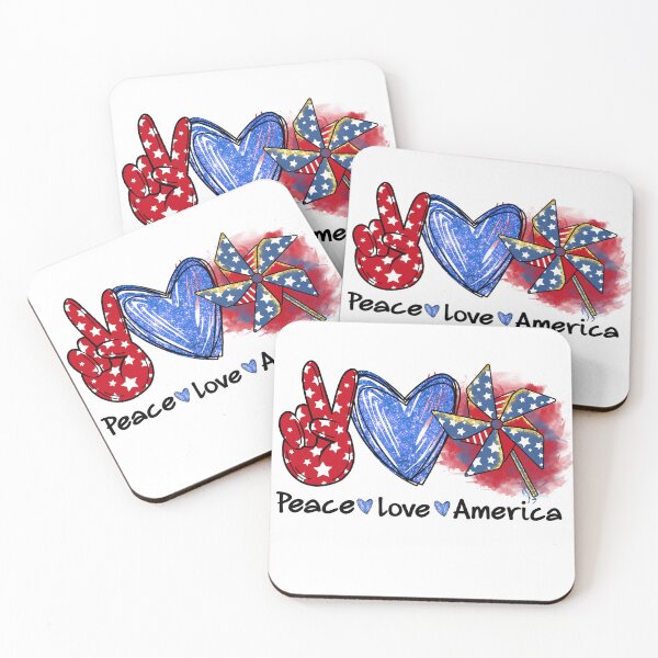 Item preview, Happy 4th of July Peace Love Americ designed and sold by JIArtistry.