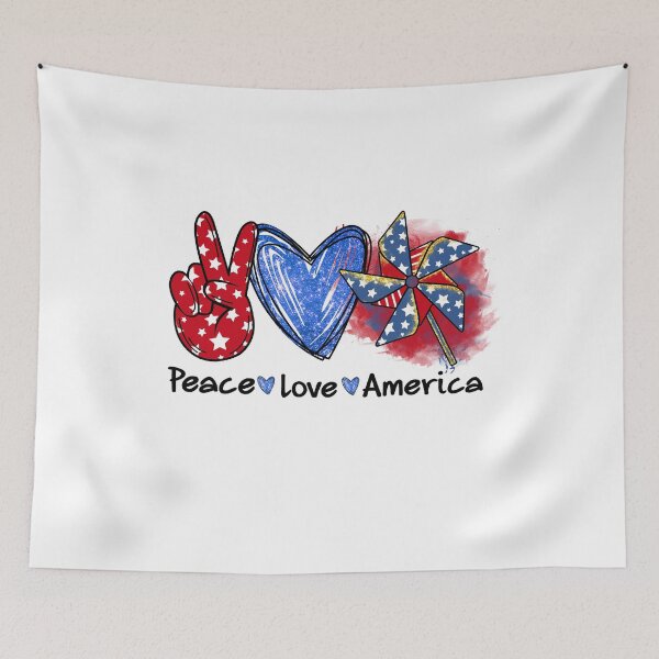 Item preview, Happy 4th of July Peace Love Americ designed and sold by JIArtistry.