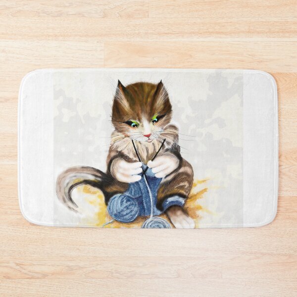 Item preview, Cat Knitting and Purrling designed and sold by rmoneeshop.