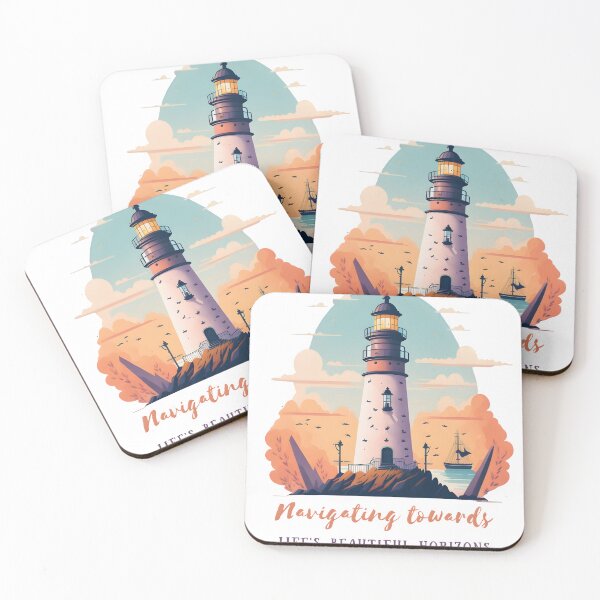 Item preview, Navigating towards life's beautiful horizons | Lighthouse designed and sold by GediaPrints.