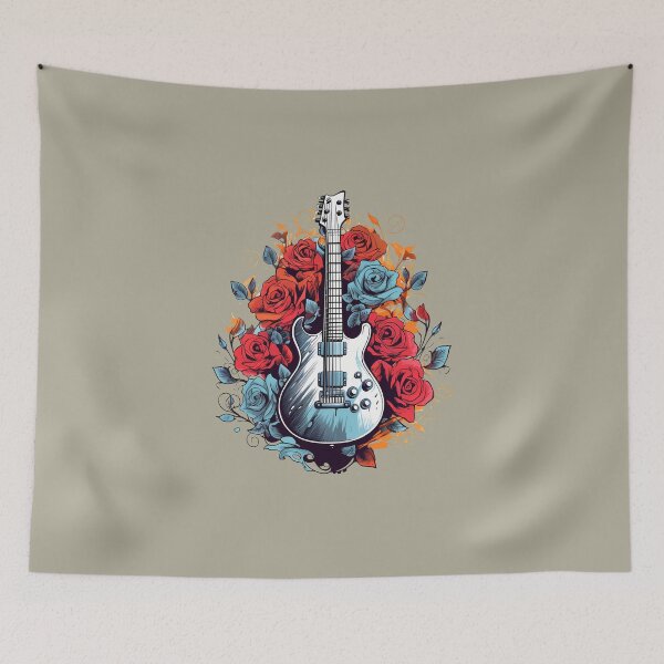 Item preview, Floral Guitar designed and sold by taniasofia.
