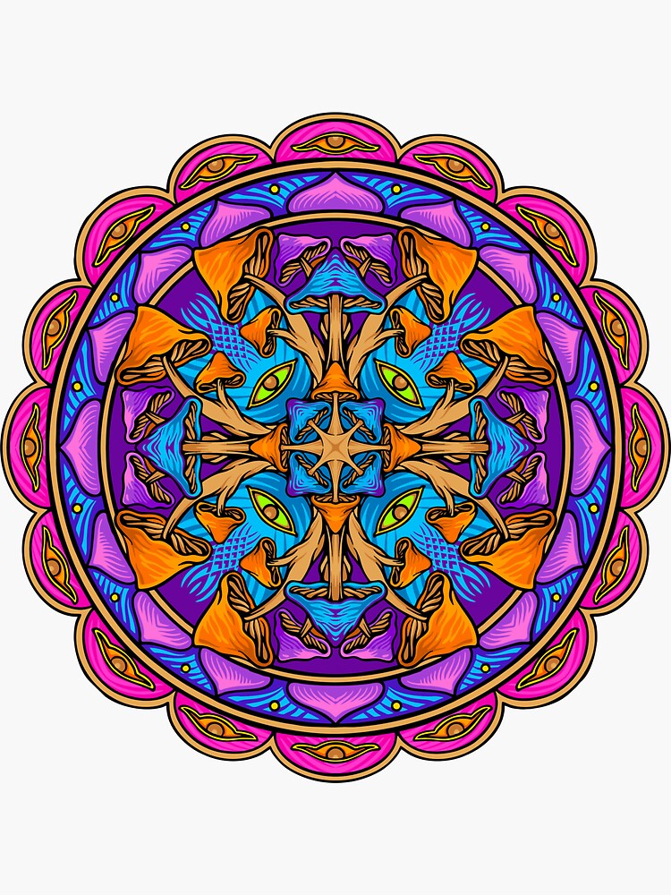 Psychedelic Spiritual Stickers Mandala Stickers Sacred 