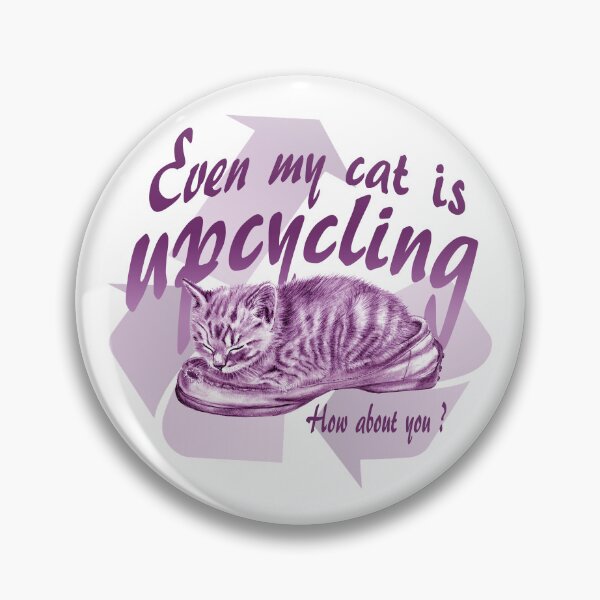 Item preview, Sleeping kitten in old shoe - purple colorized version, Upcycling text in English. designed and sold by SylvieG18.