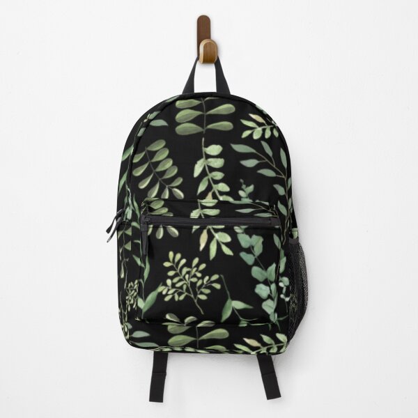 Item preview, Forest Greenery Botanical Leaves Pattern Black designed and sold by Lydyb-creations.
