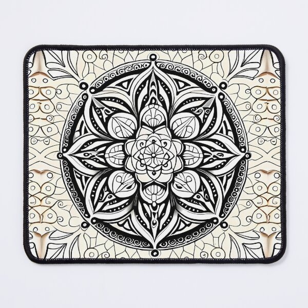 Item preview, Monochrome Mandala Line Drawing designed and sold by sudipaspeaks.