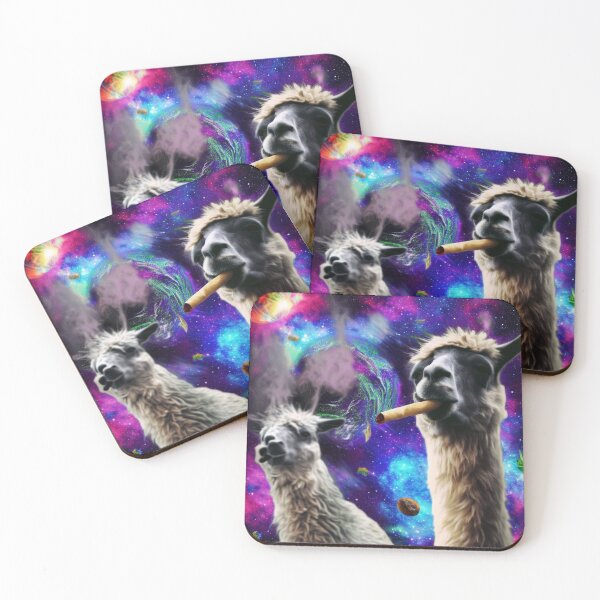 Item preview, Nebula Nibbles: Space Alpacas Indulging in Smoke designed and sold by Rastadoc 420.