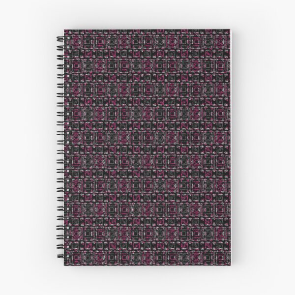Item preview, Fuchsia and gray pattern of undone checks on a black background. designed and sold by MirBer.