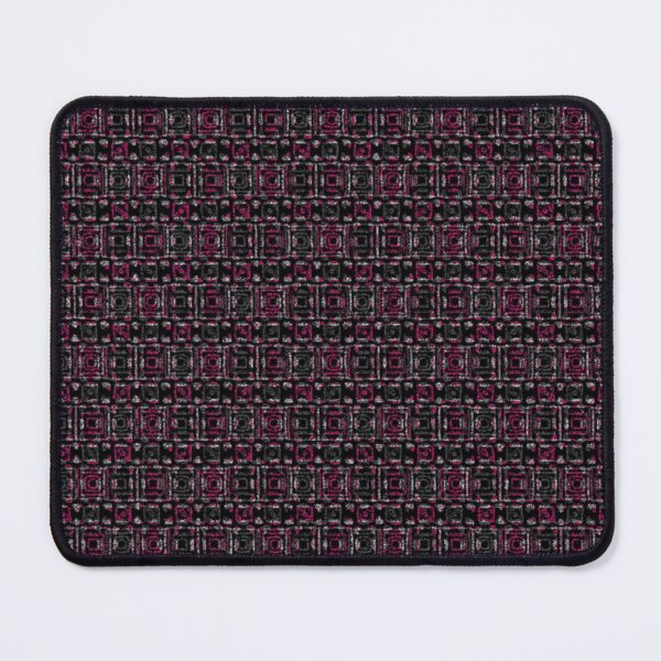 Item preview, Fuchsia and gray pattern of undone checks on a black background. designed and sold by MirBer.
