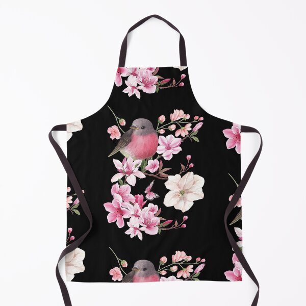 Item preview, Cute Robin Perched In Pink Blossoms Design designed and sold by EarthArtDesigns.