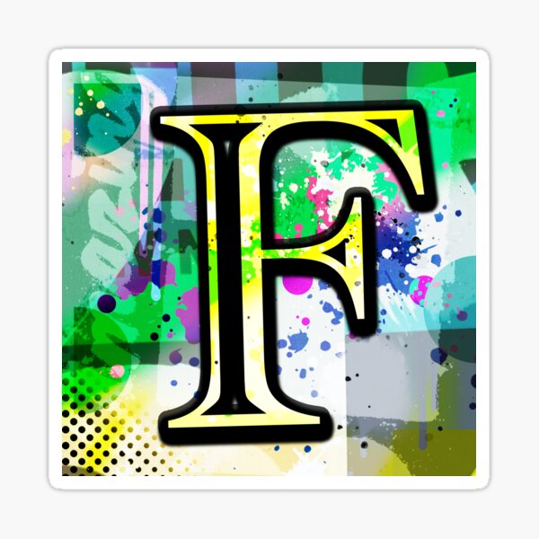 Item preview, Letter F graffiti style designed and sold by emanuelbiz.