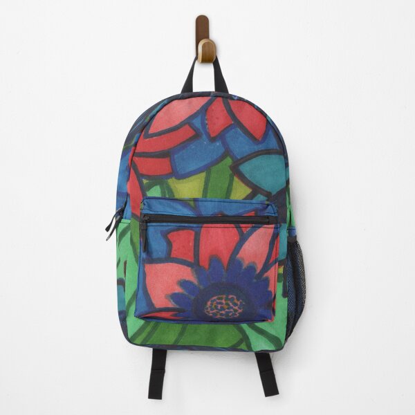 Item preview, Large, Colorful, Strange, Abstract Flowers in Red and Blue designed and sold by BelindaFuller.