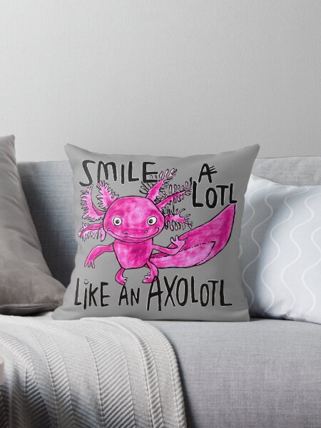 Vista previa del artículo con la obra «Linda sonrisa rosada de ajolote», diseñado y vendido por badlydrawnbabe.
