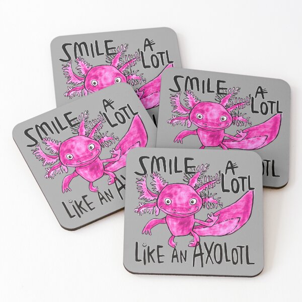 Item preview, Cute Pink Axolotl Smile designed and sold by badlydrawnbabe.