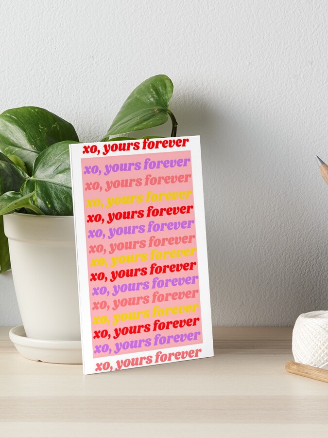 Chi Omega Yours Forever Art Board Print