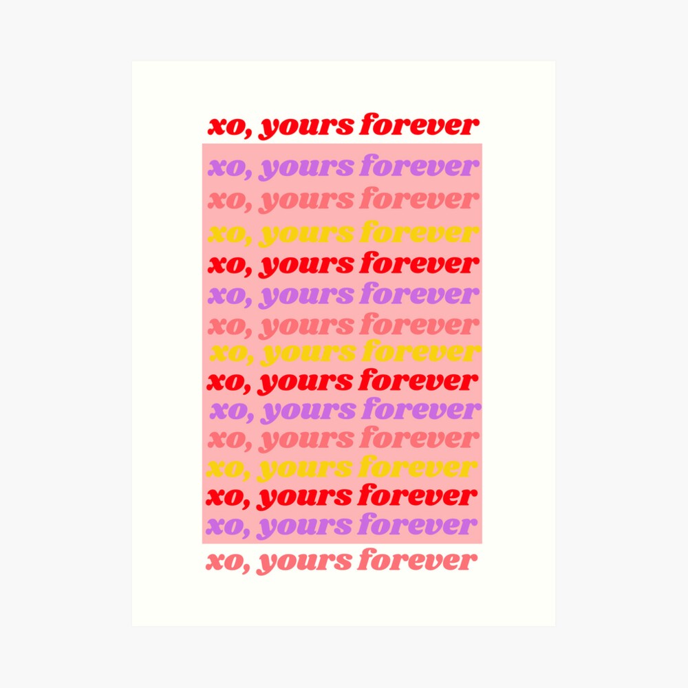 Chi Omega Yours Forever Art Board Print