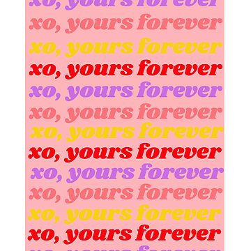 Chi Omega Yours Forever Art Board Print