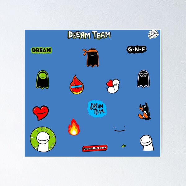 Dream Team Minecraft Sticker George Sapnap  Poster for Sale by dottidoti