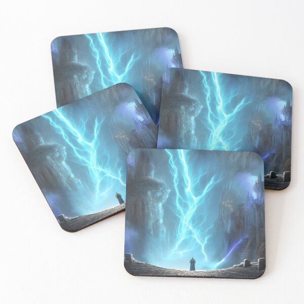Item preview, Kingdom with lightning in middle- Landscape Art  designed and sold by dosedai.