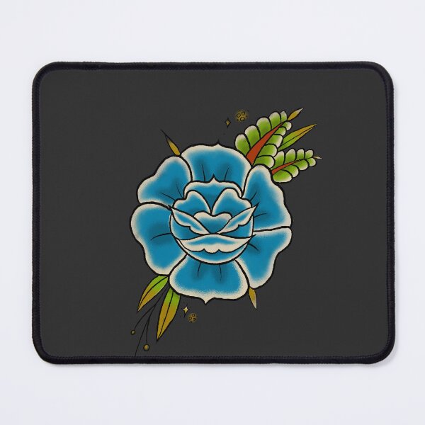 Item preview, Blue Traditional Tattoo Rose designed and sold by bbridanielle.