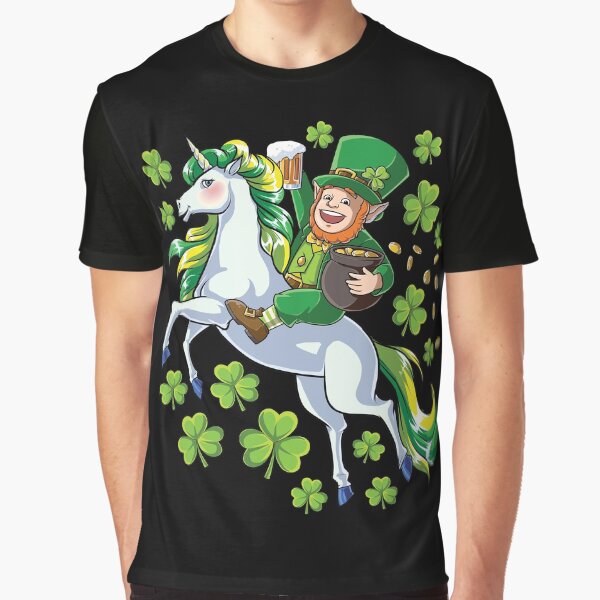 Item preview, Leprechaun Riding Unicorn T shirt Lepricorn St Patricks Day designed and sold by LiqueGifts.
