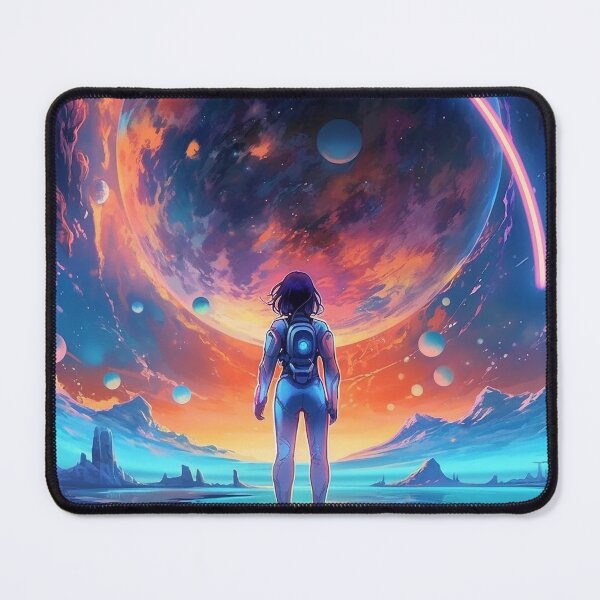 Item preview, Futuristic landscape in multi color space designed and sold by ink-and-Design.