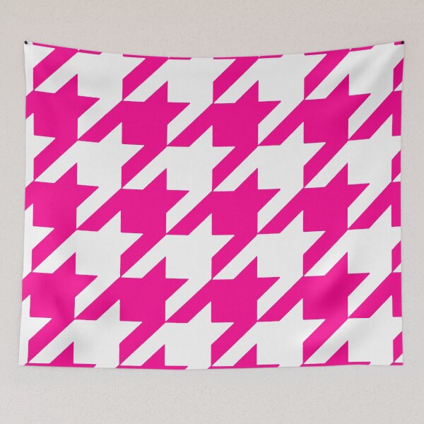 Item preview, hot pink white houndstooth  designed and sold by Gossip Rag.