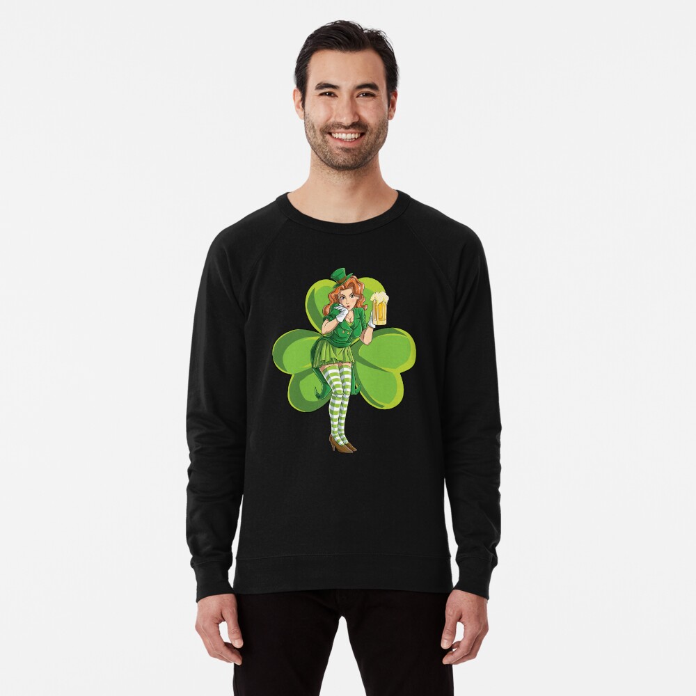 St Patricks Day Shirt St Patricks Day Gift for Women Under 10 Dollars St  Patricks Day Sweatshirt Floral Tops for Women Leprechaun Doll Shirt 