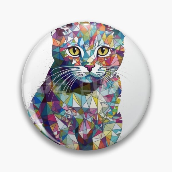 Artikelvorschau, Geometric Feline: American Shorthair Cat Art Design - Angular Shapes & Symmetrical Patterns, Minimalist & Stylish Breed Motif. entworfen und verkauft von DooodleGod.
