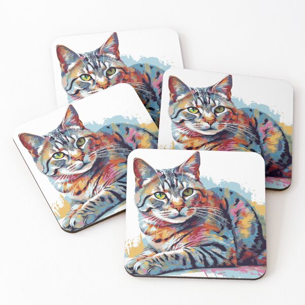 Item preview, Feline Gallery: American Shorthair Pet Portrait on Canvas - Impressionistic Design for Cat designed and sold by DooodleGod.
