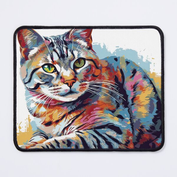 Item preview, Feline Gallery: American Shorthair Pet Portrait on Canvas - Impressionistic Design for Cat designed and sold by DooodleGod.