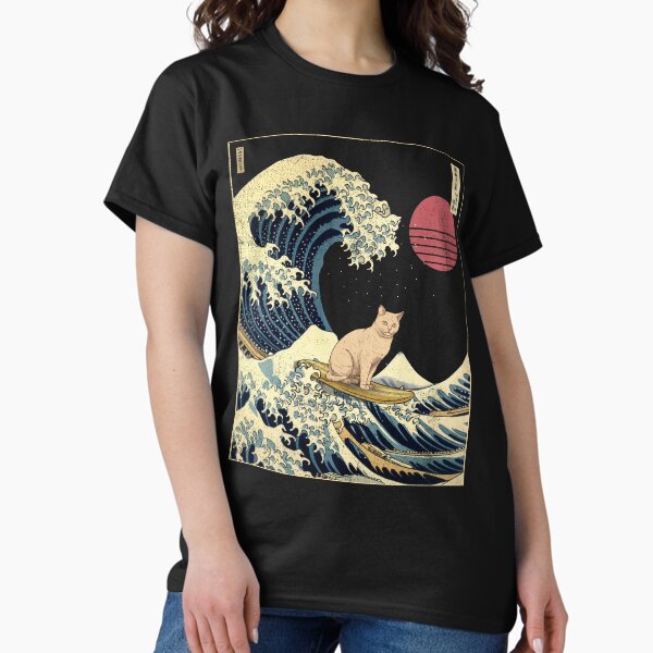 Item preview, Manx Cat Kanagawa Japanese Surfing Wave designed and sold by rafaeltto.