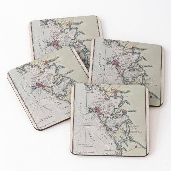 Item preview, Vintage Map of Cadiz Harbor Spain (1799) designed and sold by BravuraMedia.