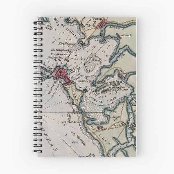 Item preview, Vintage Map of Cadiz Harbor Spain (1799) designed and sold by BravuraMedia.