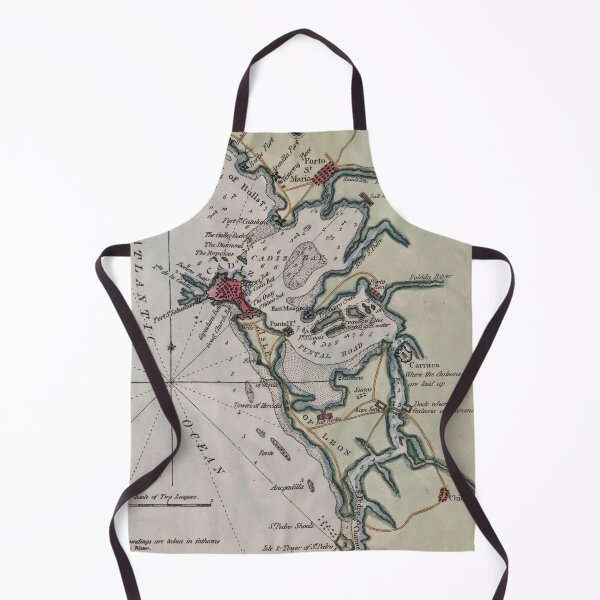 Item preview, Vintage Map of Cadiz Harbor Spain (1799) designed and sold by BravuraMedia.
