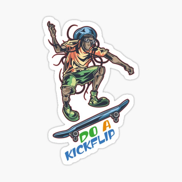 Do a kickflip  Sticker for Sale by T&L design Studios