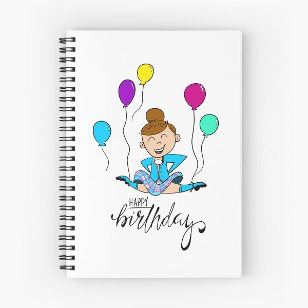 Item preview, Highland Birthday Leap- Female, Aqua kilt, brown hair designed and sold by LizCaityArt.