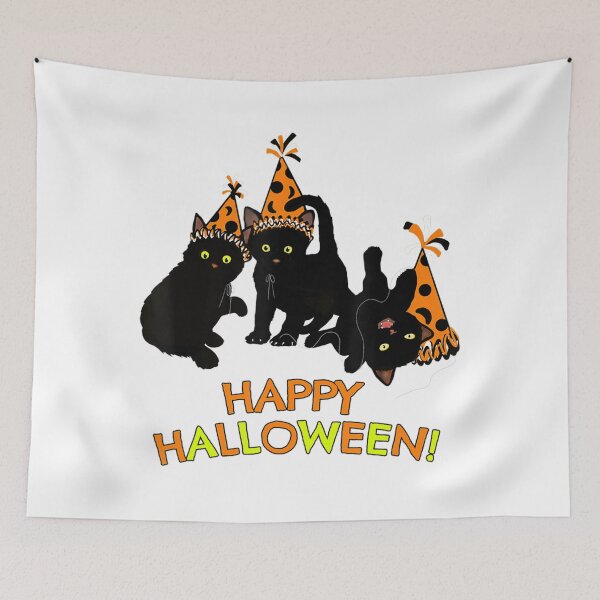 Item preview, Happy Halloween Spooky Party Cats  designed and sold by nnaqyuboeyl64.