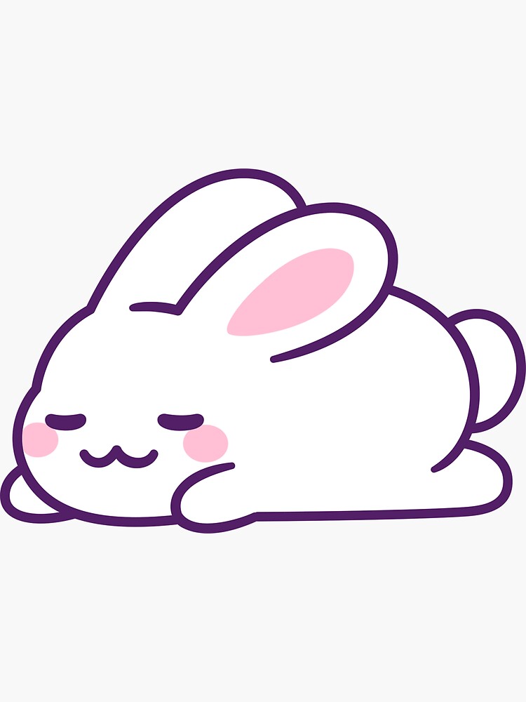 Cute cartoon sleeping bunny  Sticker for Sale by irmirx