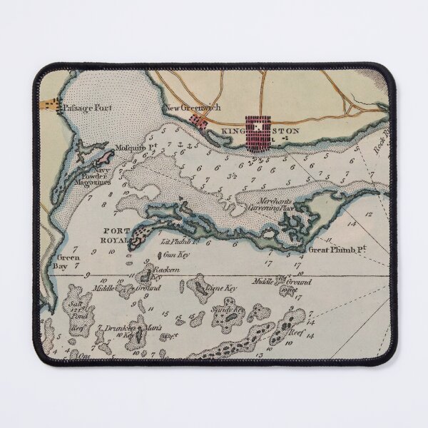 Item preview, Vintage Map of Port Royal Jamaica (1799) designed and sold by BravuraMedia.