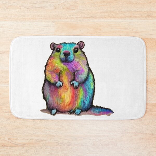 Item preview, Rainbow marmot drawn with graphite designed and sold by GroundhogMs.