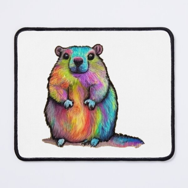Item preview, Rainbow marmot drawn with graphite designed and sold by GroundhogMs.