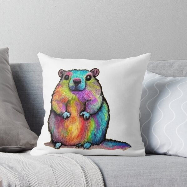 Item preview, Rainbow marmot drawn with graphite designed and sold by GroundhogMs.