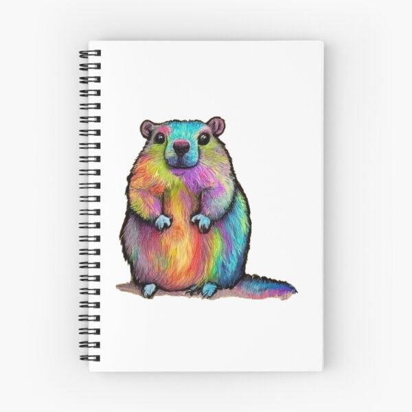Item preview, Rainbow marmot drawn with graphite designed and sold by GroundhogMs.