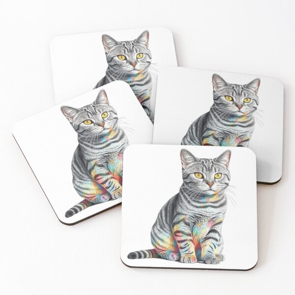 Item preview, American Shorthair Cozy Cat Prints - Realistic Feline Art for Cat Lovers, featuring Authentic Breed Design and Soft, Snuggly Fur Patterns designed and sold by DooodleGod.